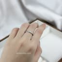 Nhẫn tim xen kẽ bi bạc - ảnh 1